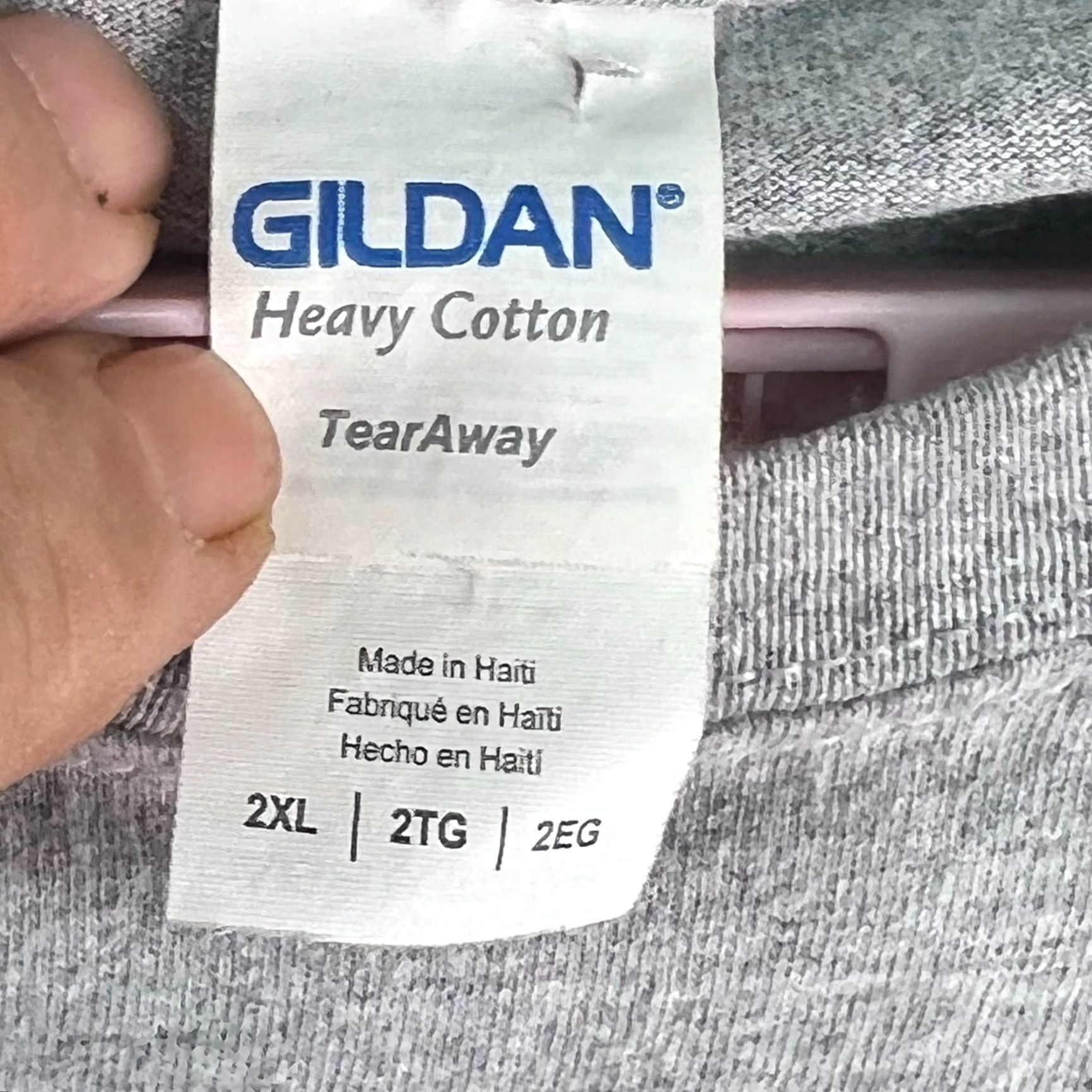 Gildan Gildan Mens Baseball T-Shirt XXL Graphic Classic 100% Cotton Beige Gray Short Sleeve Crew Neck Shirt Mens Size US XXL / EU 58 / 5 - 3 Thumbnail