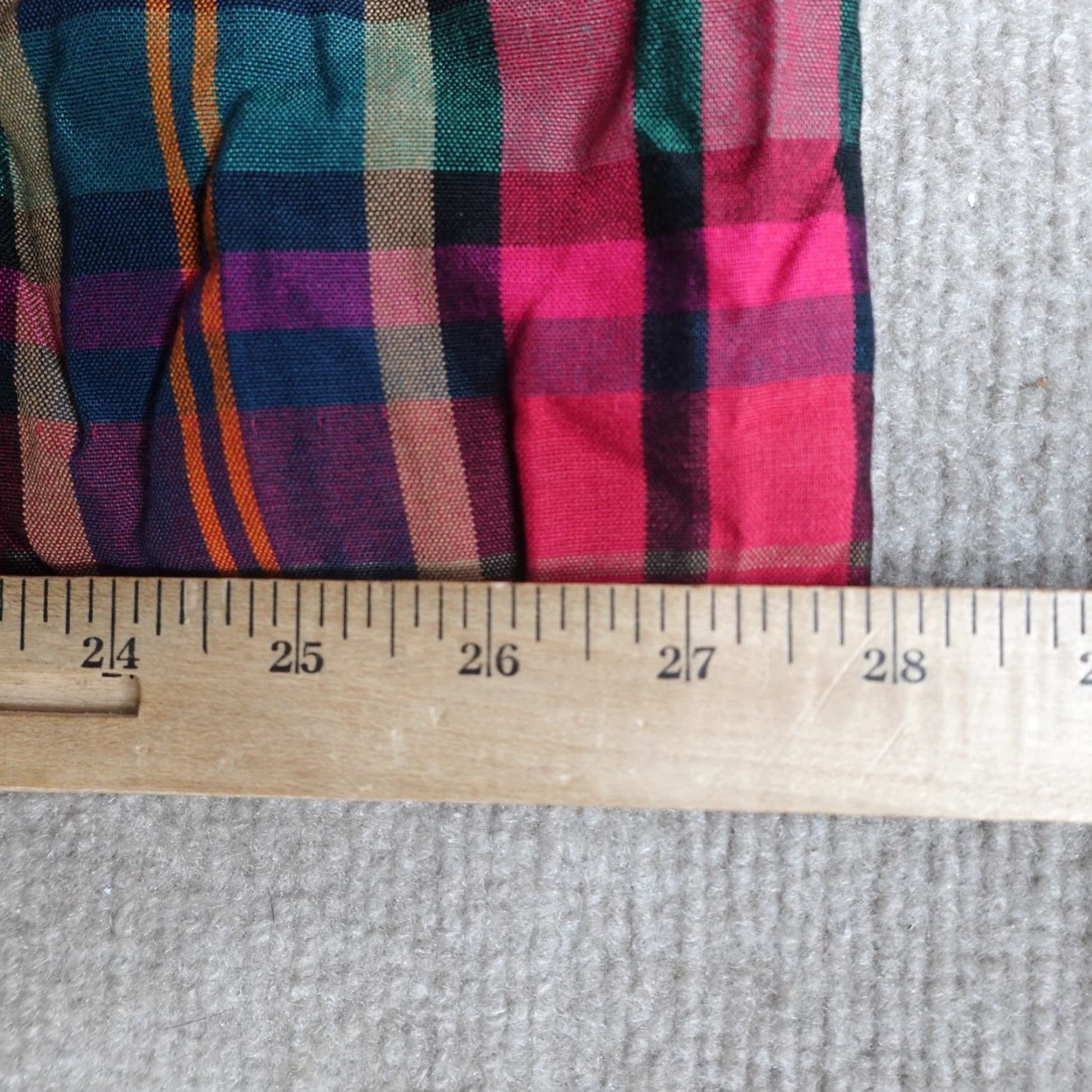 Pendleton VINTAGE Pendleton Skirt Womens Long Plaid Red Rayon 10 Pleated Pockets Made in USA Size 32" / US 10 / IT 46 - 7 Thumbnail