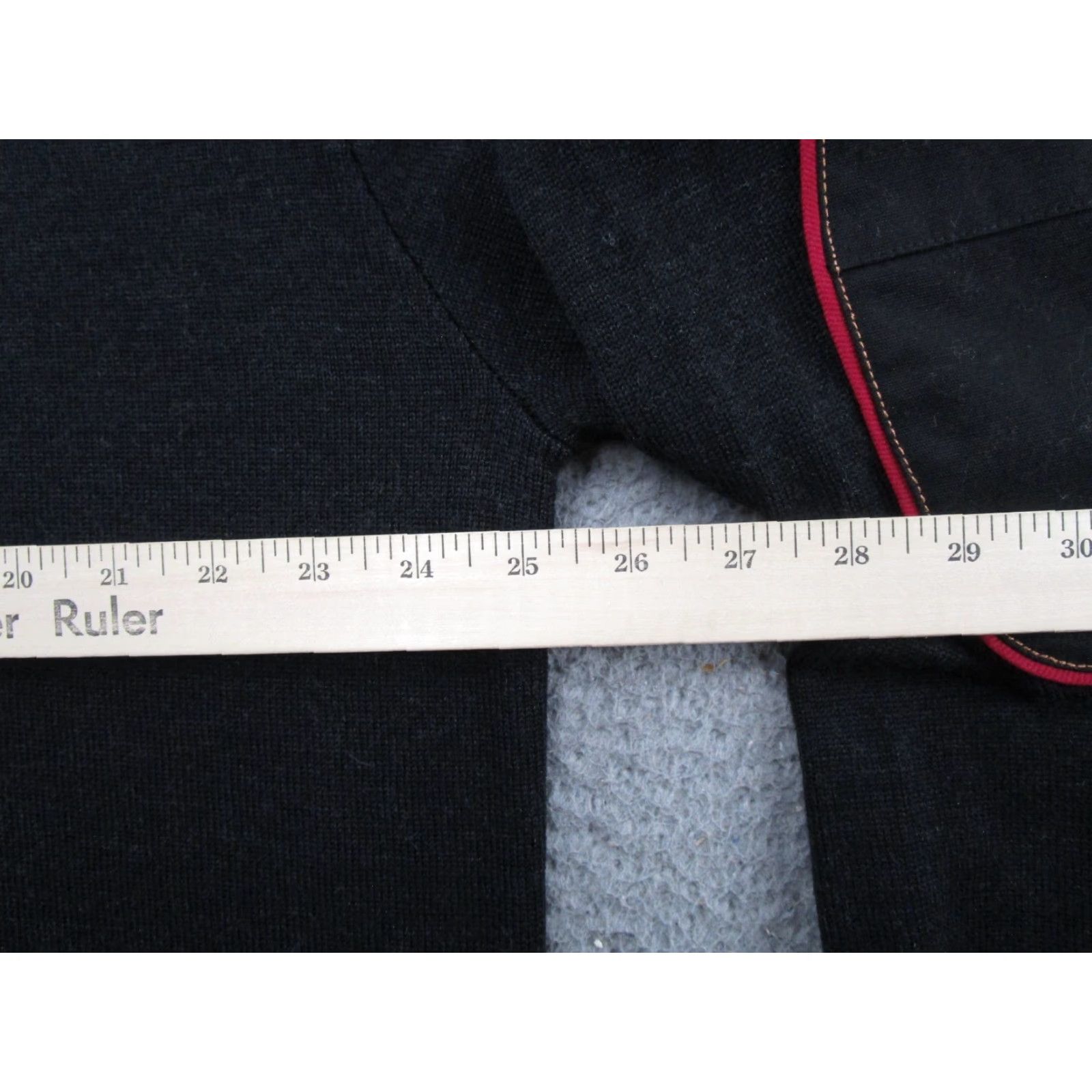Orvis Orvis Mens Navy Black Merino Wool Sweater 1/4 Zip Mock Neck Elbow Patches XL Sweater Mens 1/4 Zip Pullover Autumn Winter Size US XL / EU 56 / 4 - 5 Thumbnail