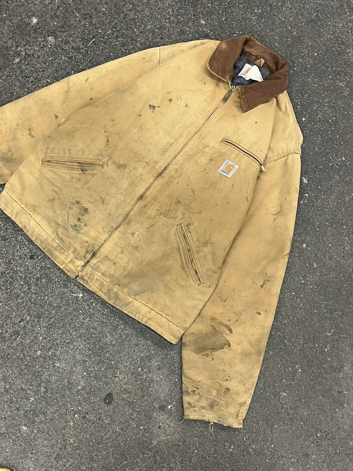 Carhartt × Vintage Carhartt Detroit jacket vintage blanket lined thrashed faded Size US XL / EU 56 / 4 - 4 Thumbnail