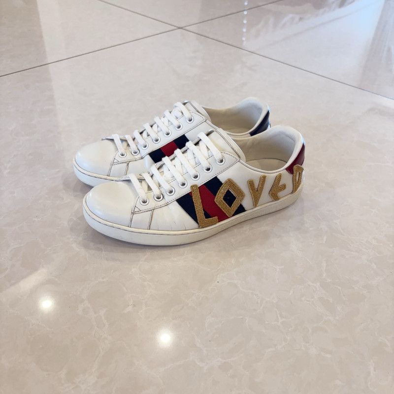 Gucci Gucci Ace embroidered “Loved” sneaker | Grailed