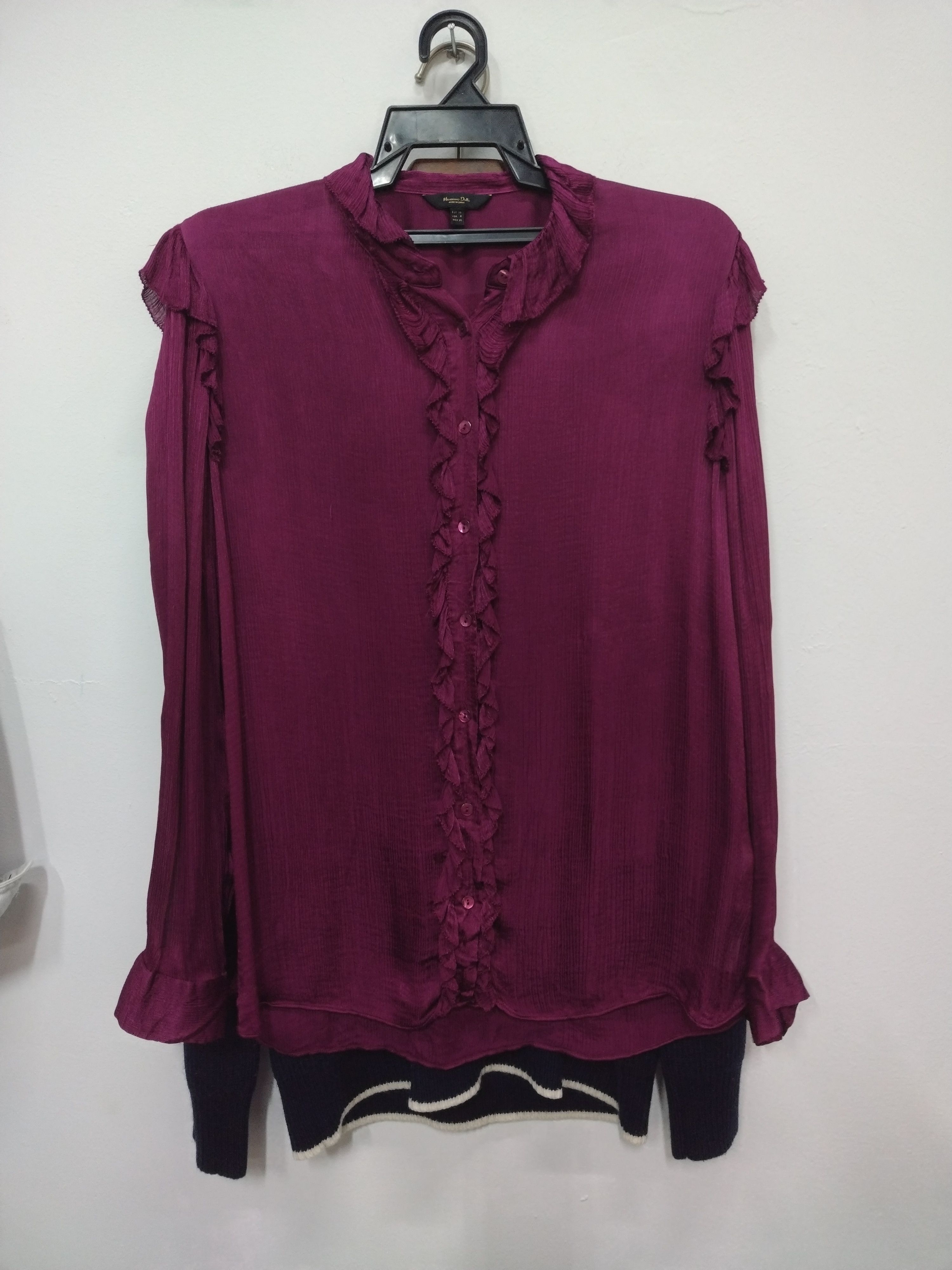 Designer × Massimo Dutti Nice design Mossimo Dutti Viscose Rayon Shirt Size S / US 4 / IT 40 - 1 Thumbnail