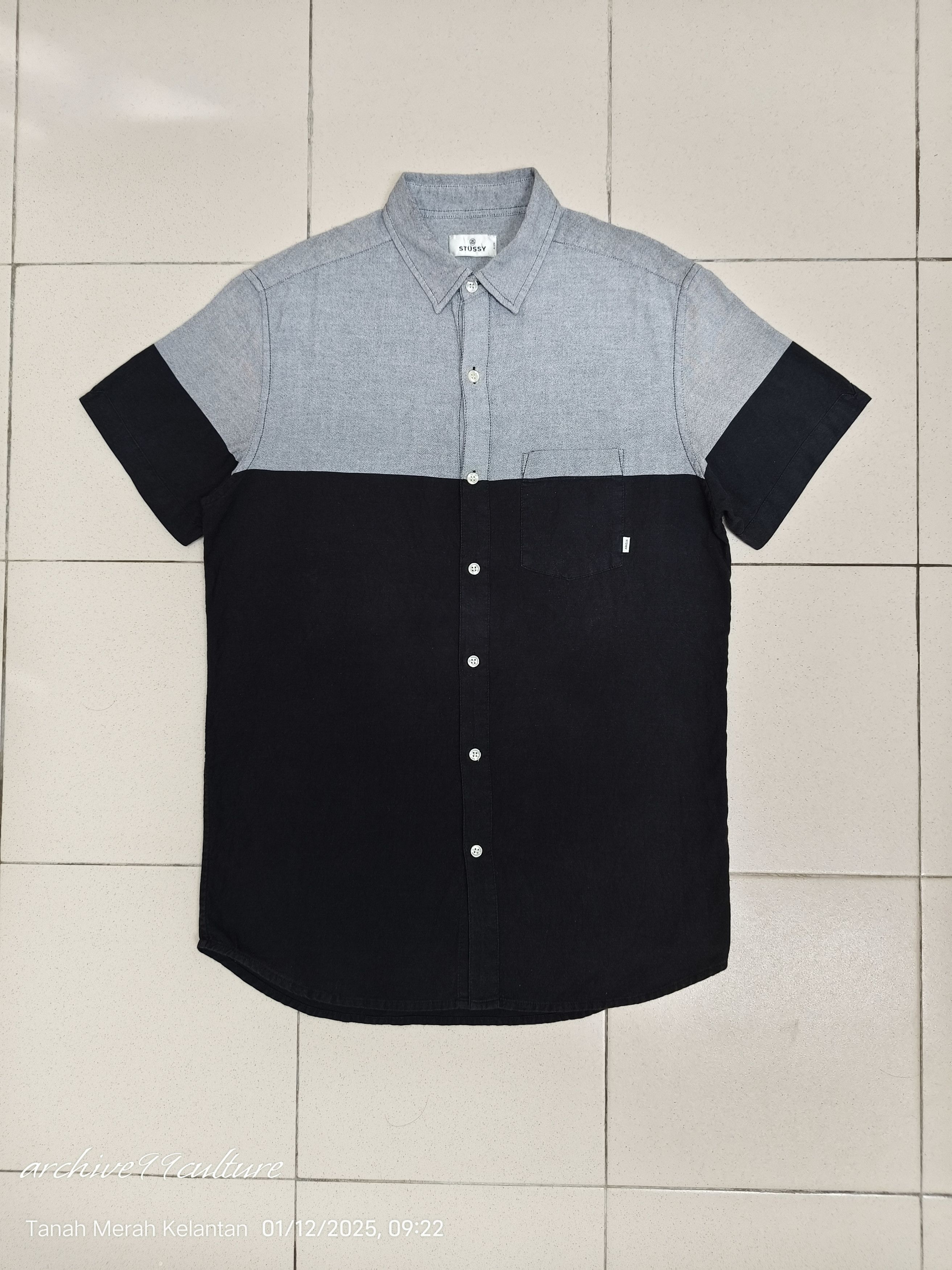 Stussy STUSSY COLOR BLOCK ZIP WORK SHIRT | Grailed