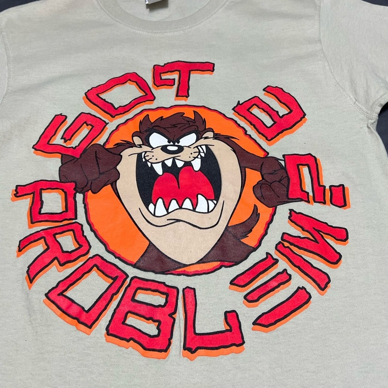 Warner Bros Vintage 1997 Looney Tunes Taz “Got a problem 90s Made in USA Size US M / EU 48-50 / 2 - 3 Thumbnail