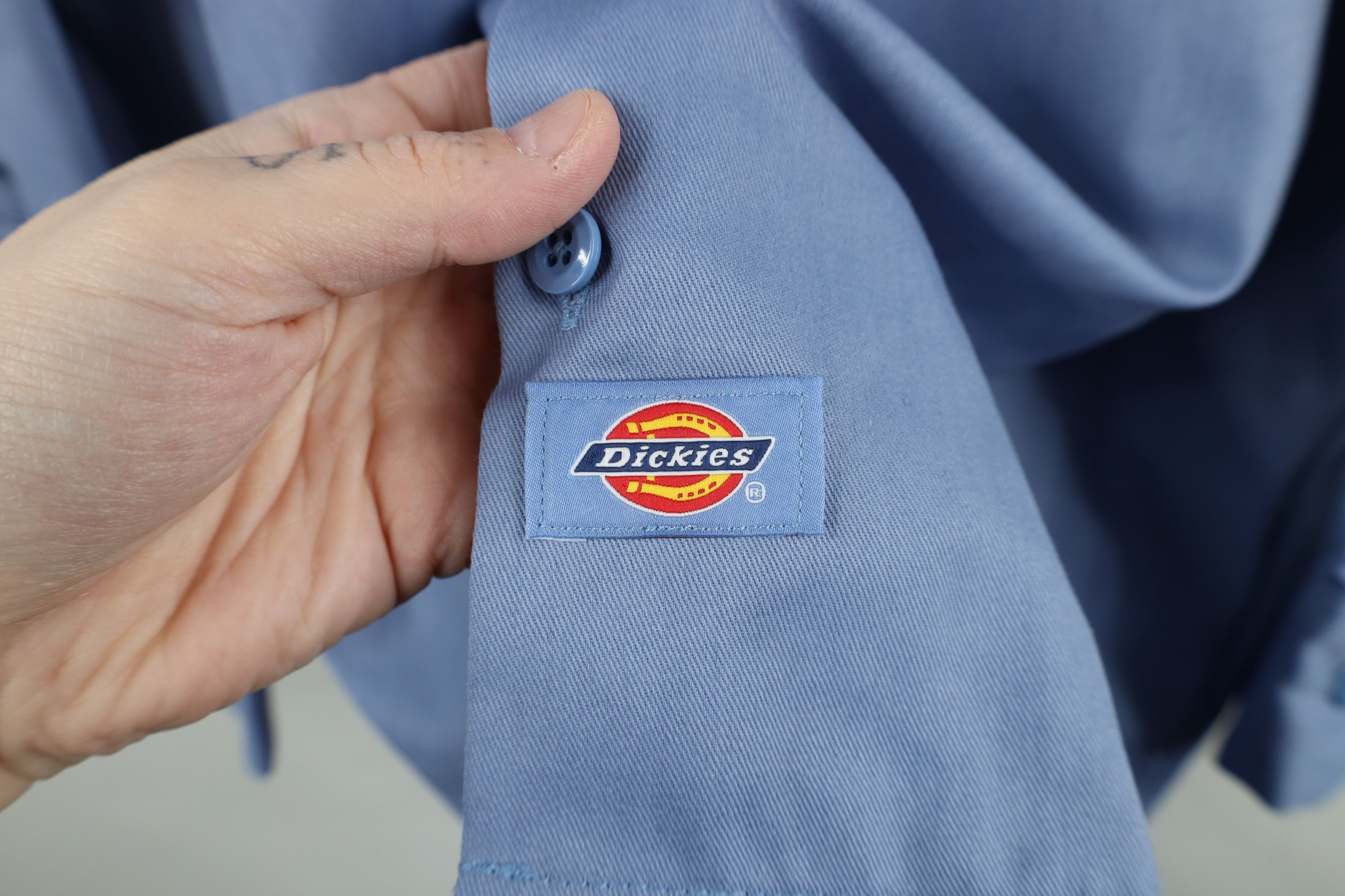 Dickies × Vintage Deadstock Vintage Y2K Dickies Workwear Button Shirt Blue Size US S / EU 44-46 / 1 - 4 Thumbnail