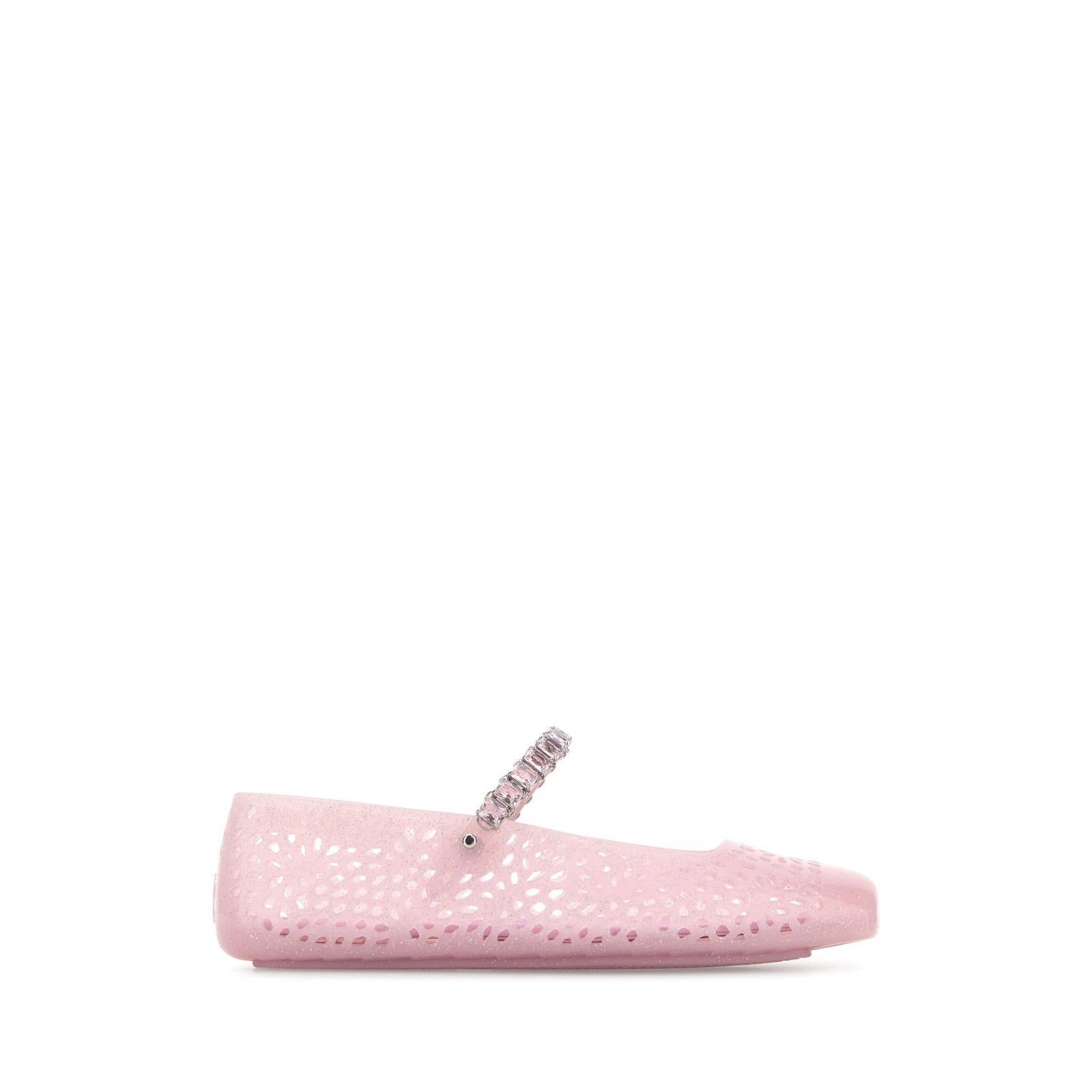 JIMMY CHOO The Jelly Pink Rubber Ballerina Flats New & Authe