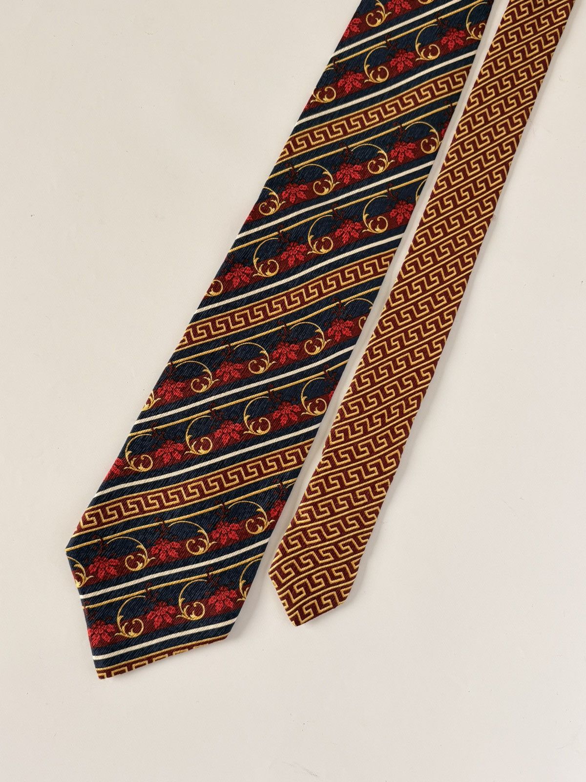 Versus Versace VERSACE MONOGRAMED MEDUSA BLUE NECKTIE SILK TIE ITALY Size ONE SIZE - 3 Thumbnail