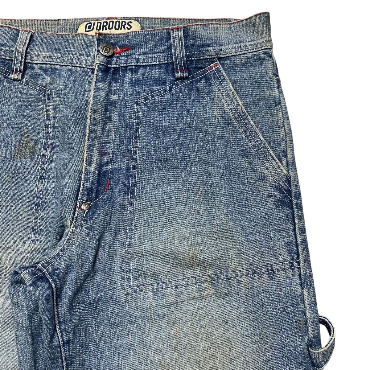 Droors DROORS Denim Wide Leg Jeans Zero Ska8 Patches Distressed Size US 29 - 5 Thumbnail