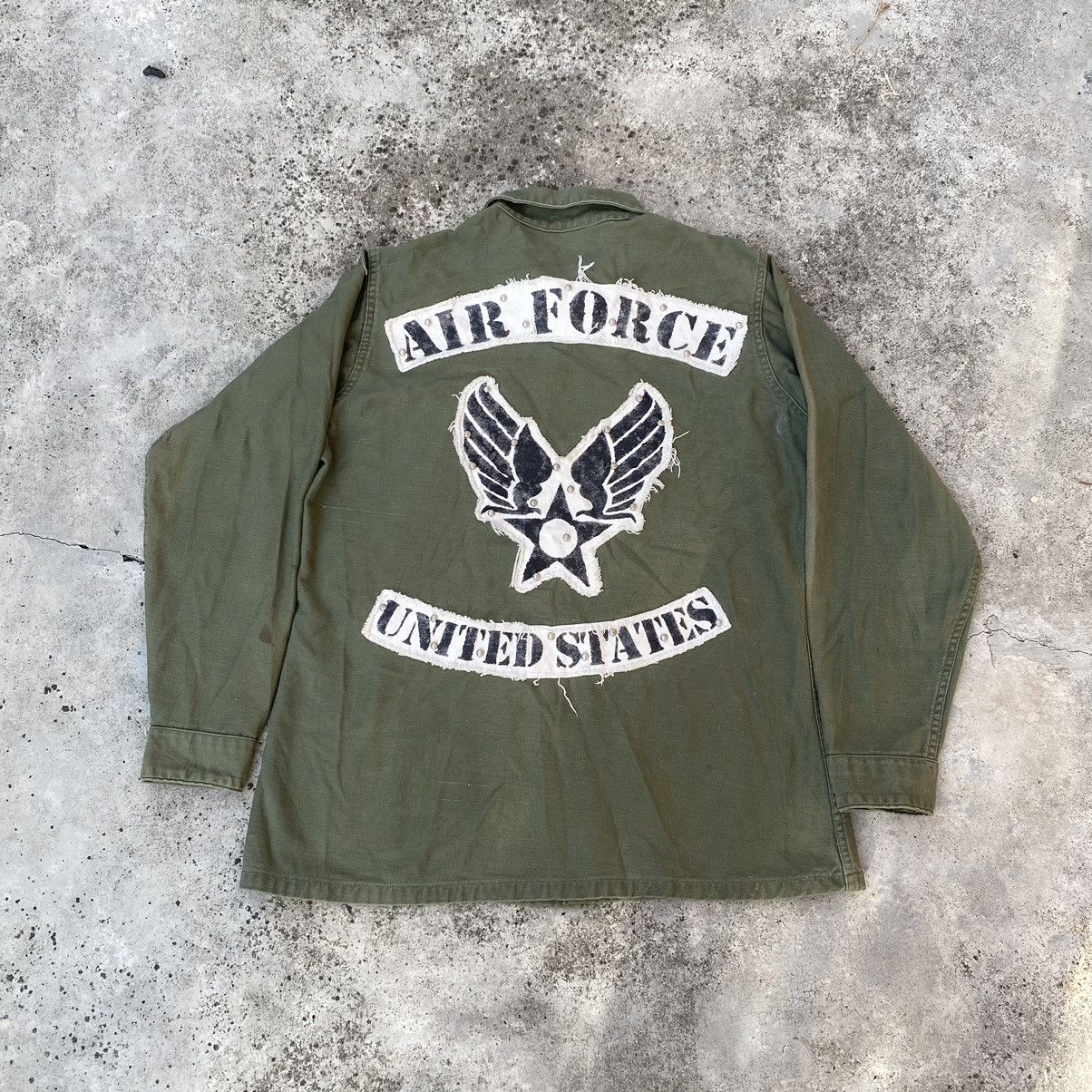 Vintage Sateen OG 107 Air Force Big Logo Button Up Size US M / EU 48-50 / 2 - 1 Thumbnail
