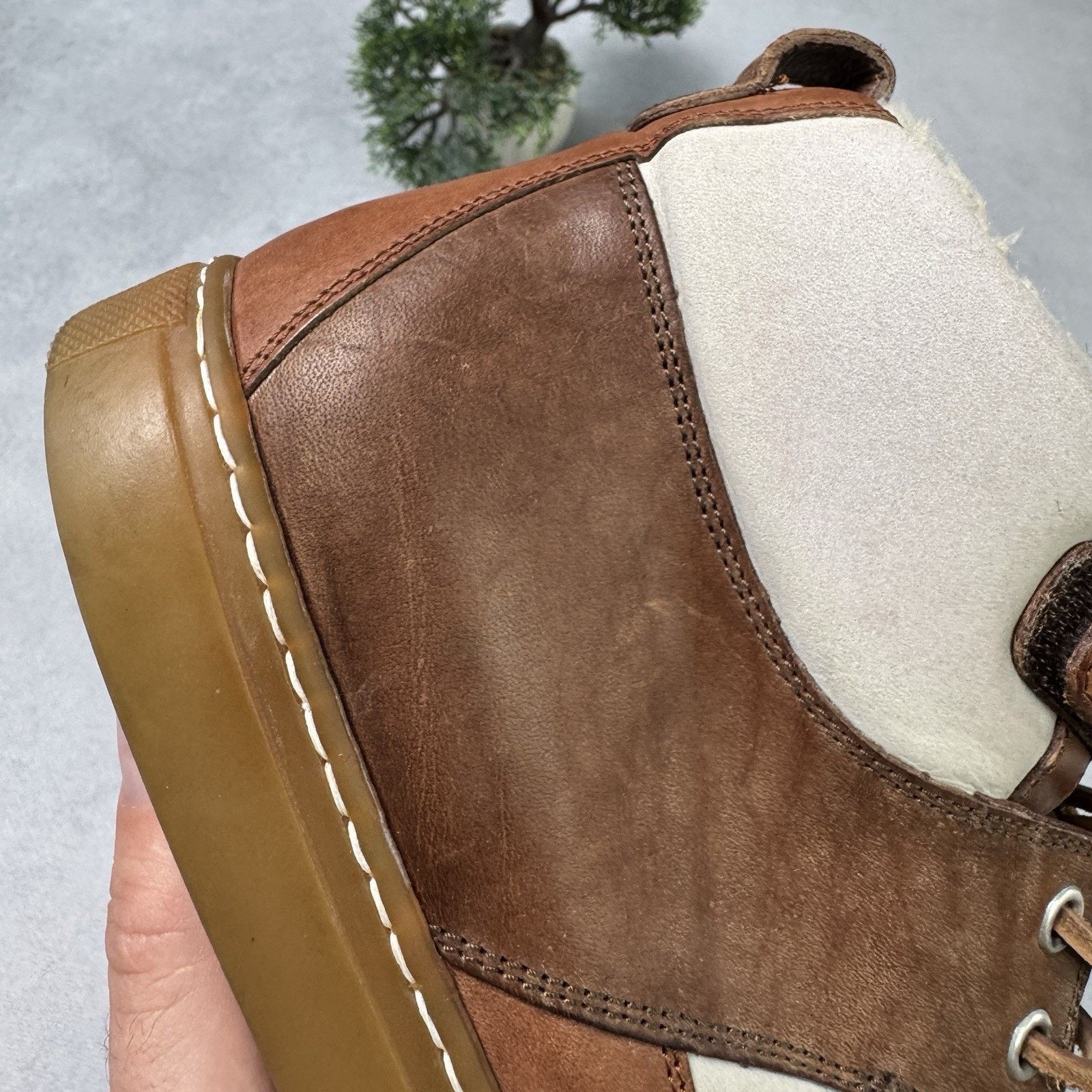 Dsquared2 Dsquared2 Men High Sneakers With Fur Brown Size EU 41 US 8 Size US 8 / EU 41 - 3 Thumbnail