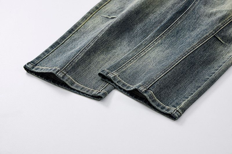 Japanese Brand American-Style Paneled Loose-Fit Straight-Leg Jeans Size US 32 / EU 48 - 5 Thumbnail