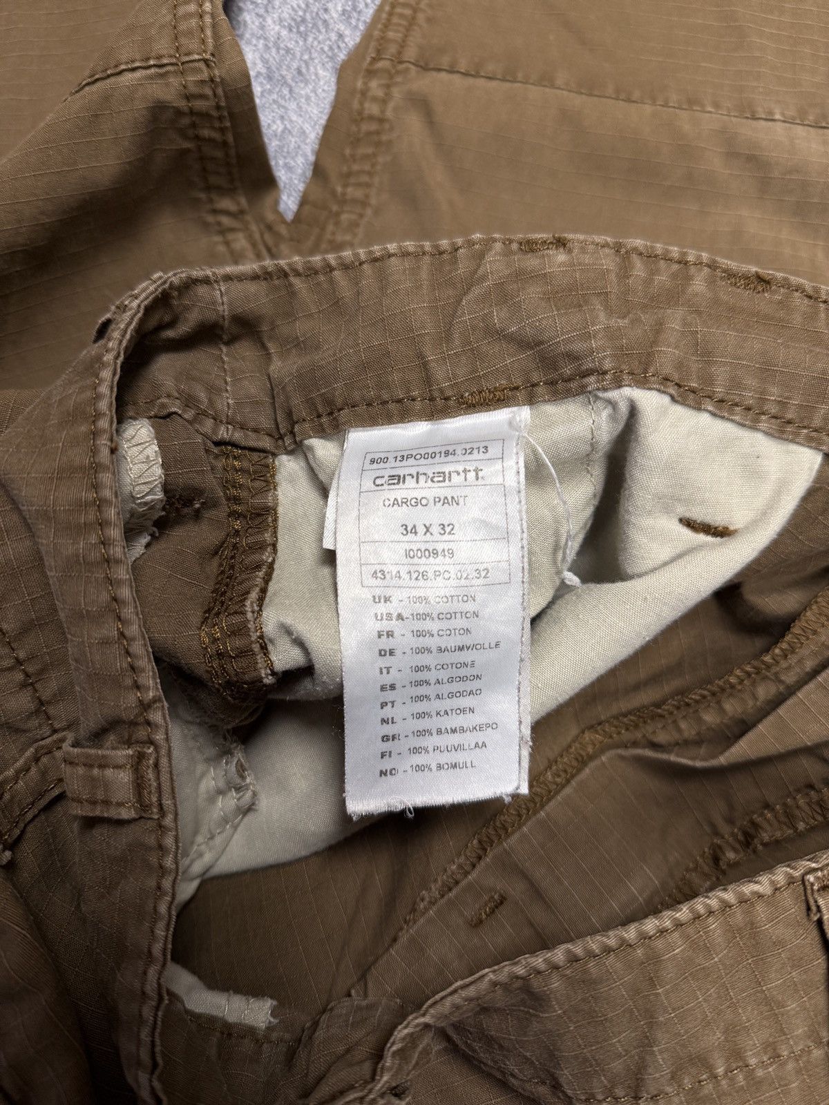 Carhartt × Vintage Vintage Carhartt Cargo Pants Brown Y2K 34x32 Size US 34 / EU 50 - 12 Thumbnail