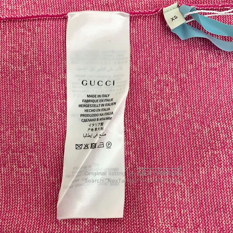 Gucci Gucci Pink logo jacquard full-print cotton round-neck shor Size XS / US 0-2 / IT 36-38 - 6 Thumbnail