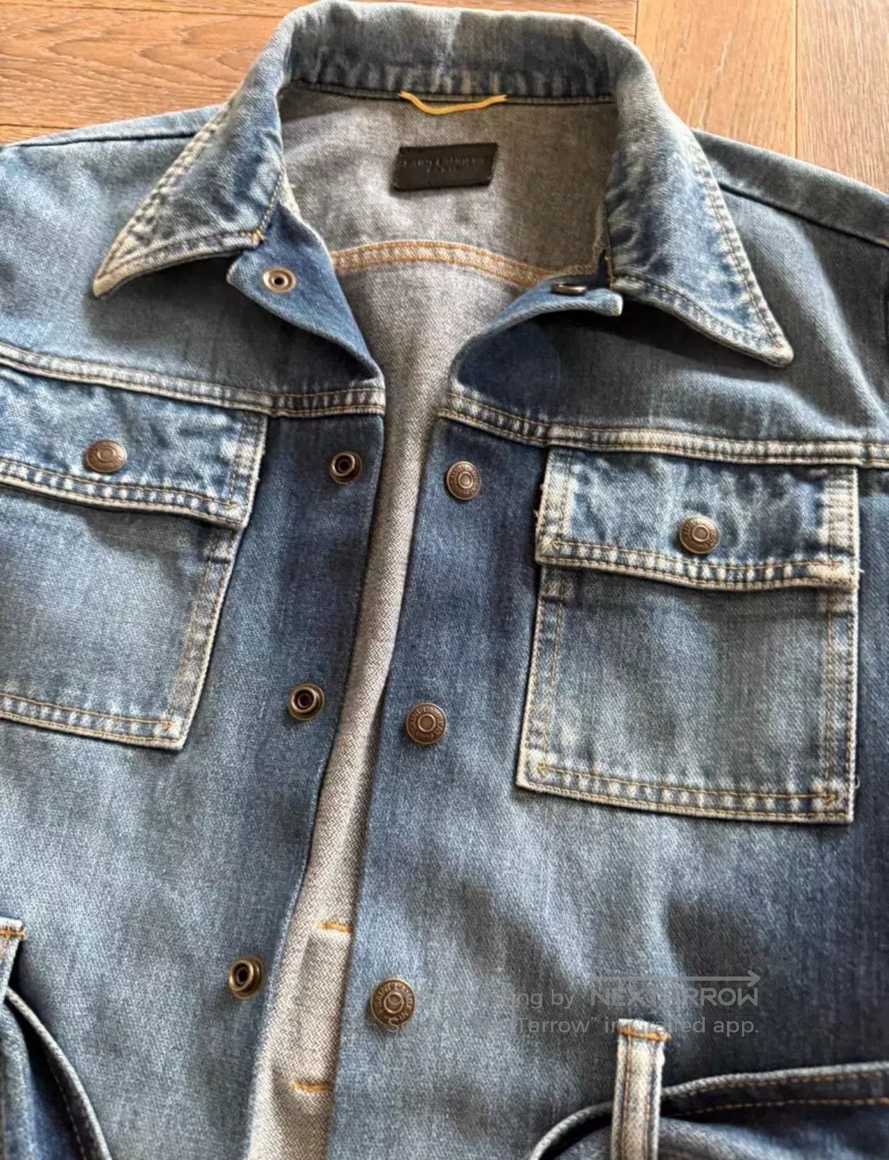 Saint Laurent Paris Saint Laurent Blue Denim Jacket. Size S / US 4 / IT 40 - 2 Thumbnail