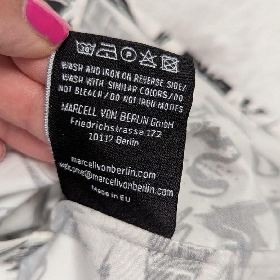 Other Marcel Von Berlin Shark Print Button Up Shirt Black White Size US XL / EU 56 / 4 - 5 Thumbnail