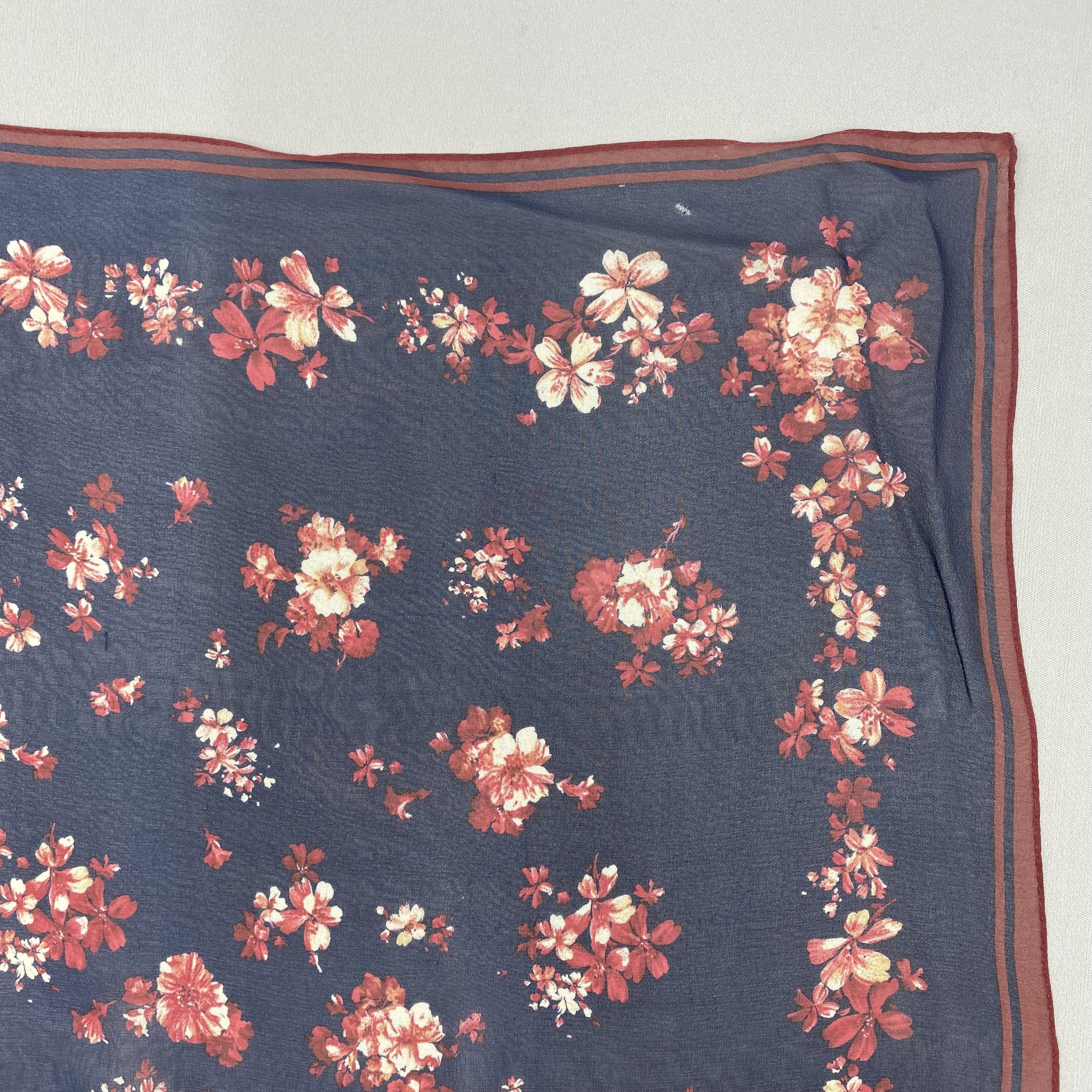 Kenzo Vintage Kenzo SILK Scarf Twill Floral Bloom Wraps Scarves Size ONE SIZE - 6 Thumbnail