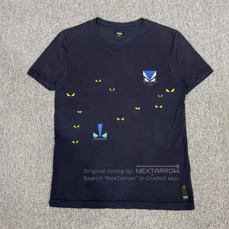 Fendi Fendi Summer Navy Cotton T-Shirt for Men . Size US S / EU 44-46 / 1 - 1 Thumbnail