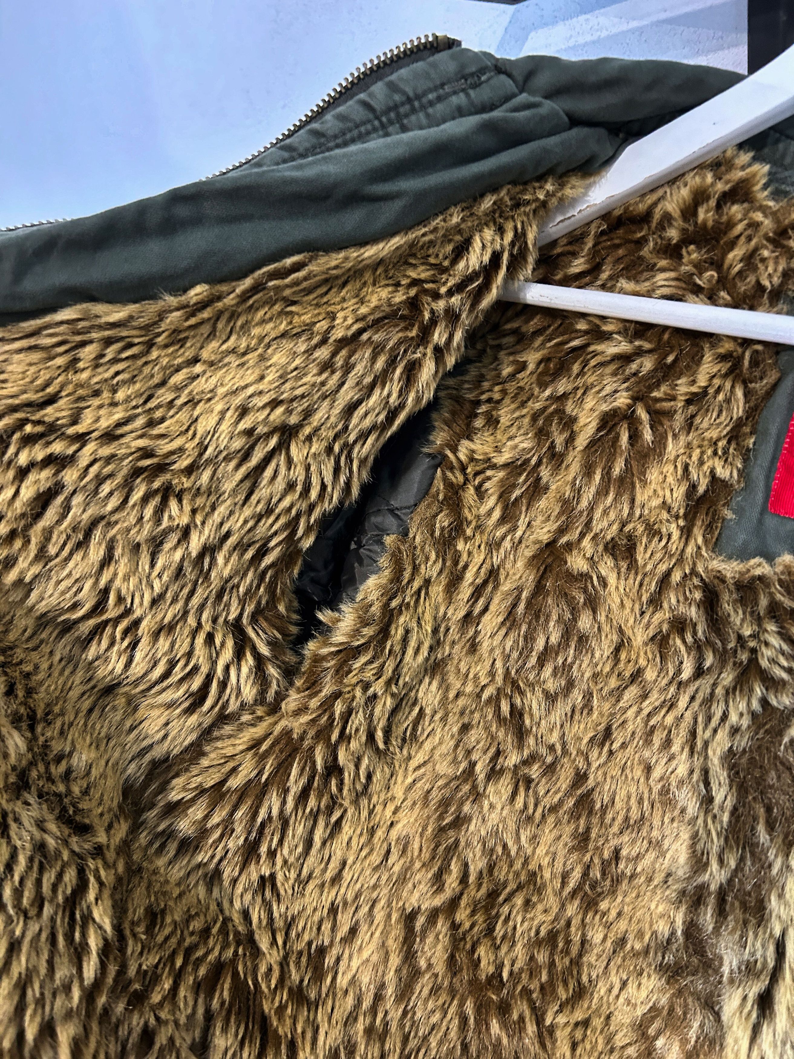 Japanese Brand Army Jacket Fur Lined Green Military Grunge Y2K Utility Core Size US S / EU 44-46 / 1 - 8 Thumbnail