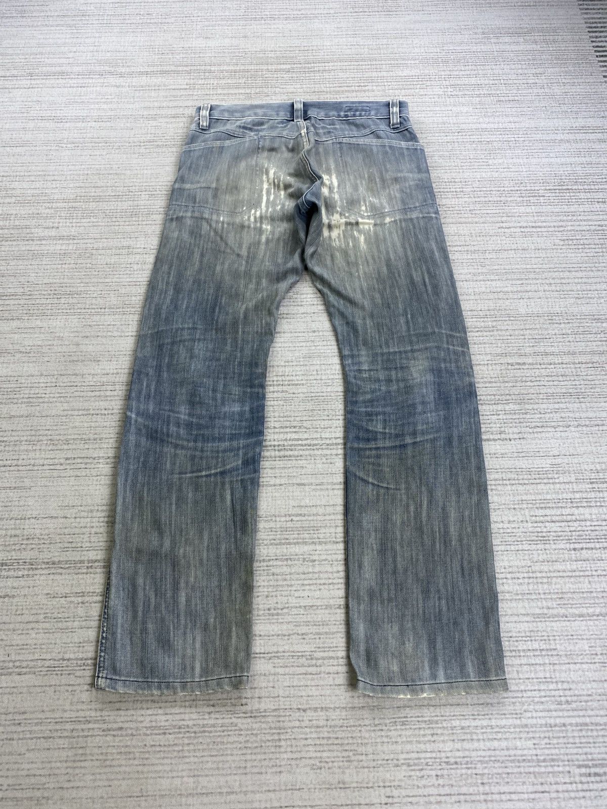 Japanese Brand × Vintage Vintage Bartack Double Knee Distressed Denim Pants Size US 32 / EU 48 - 2 Thumbnail