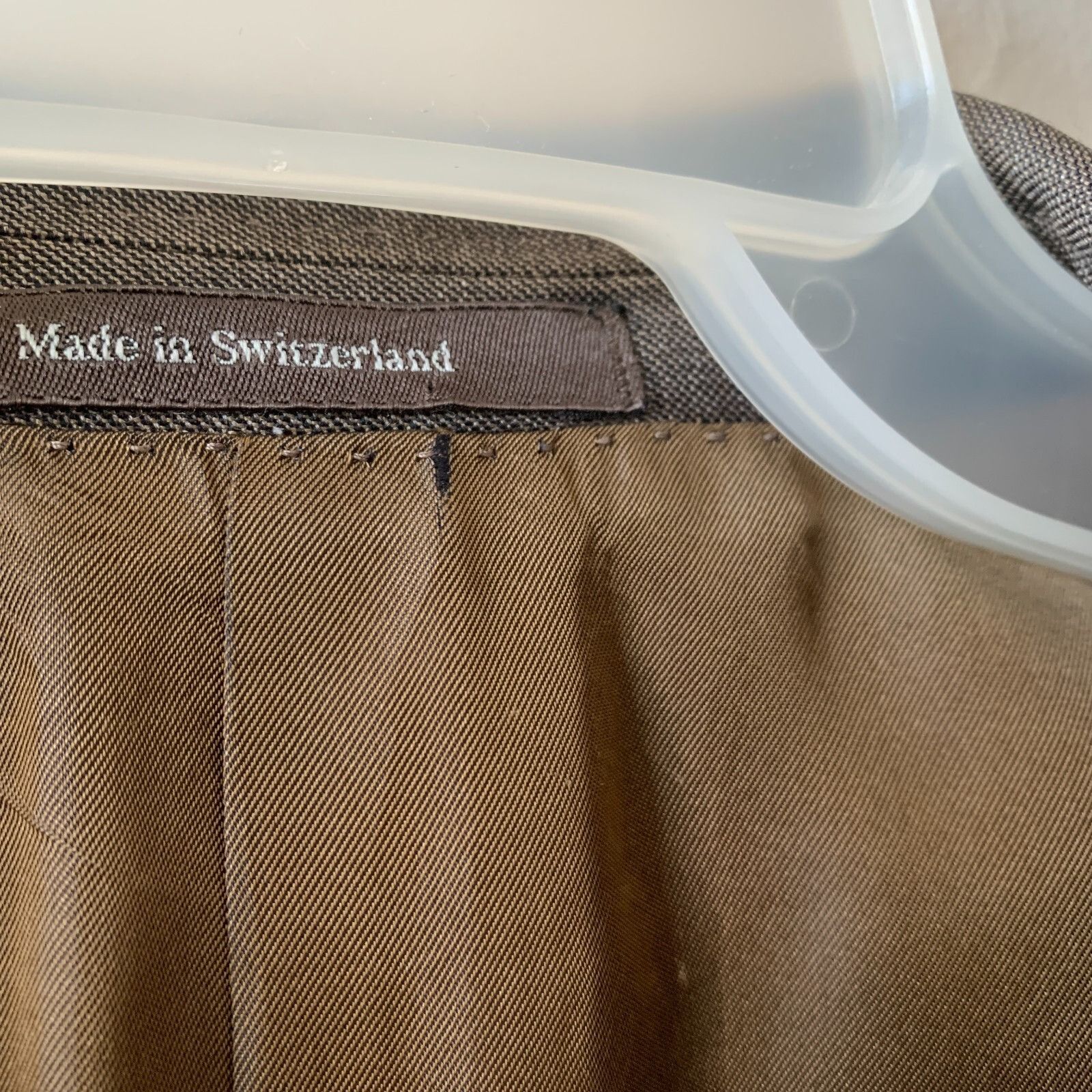 Ermenegildo Zegna Ermenegildo Zegna Sport Coat Men's 44 R Brown Suit Jacket Wo Size 44R - 3 Thumbnail
