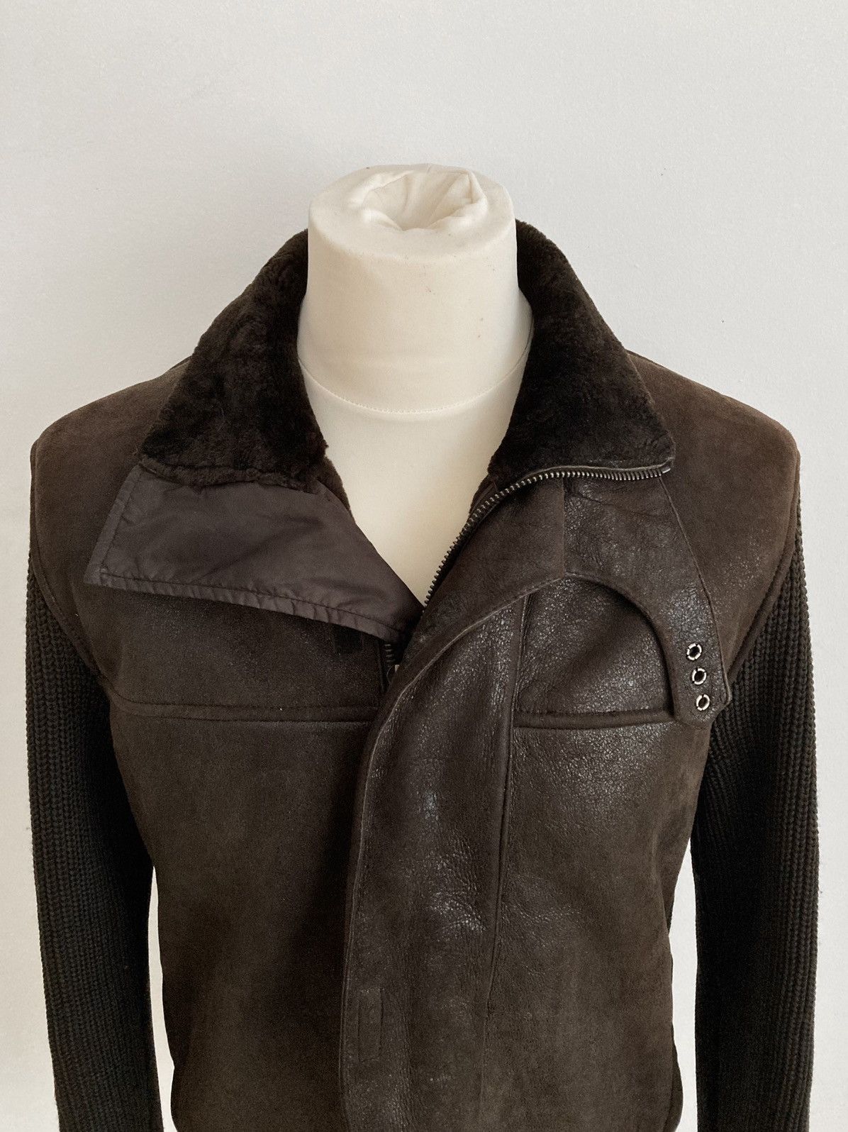 Prada Sheepskin Aviator Zip Knit Jacket Size US M / EU 48-50 / 2 - 5 Thumbnail