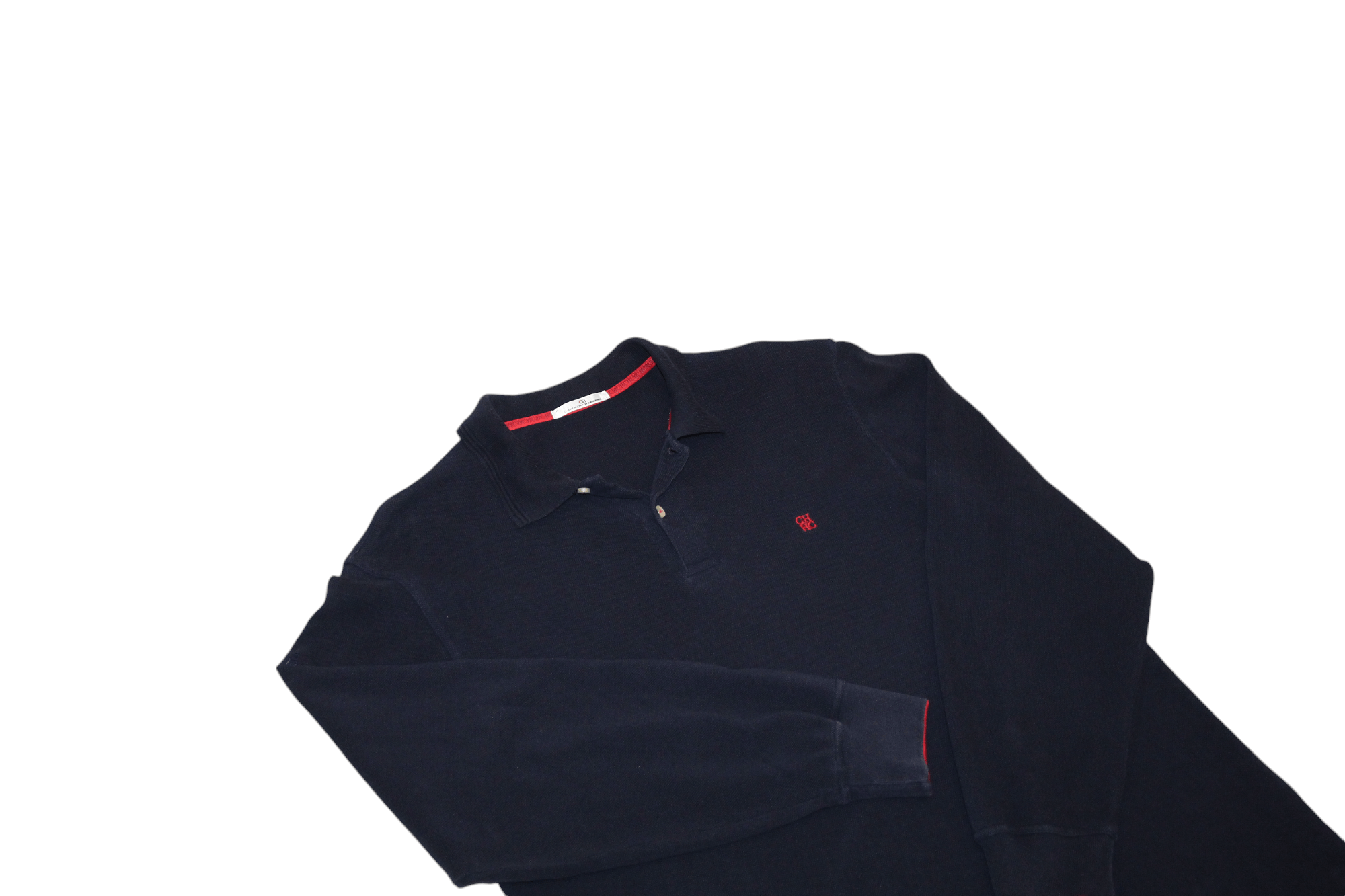 Carolina Herrera Carolina Herrera Box Logo Embroidery L/S Polo Shirt Size US XXL / EU 58 / 5 - 4 Thumbnail