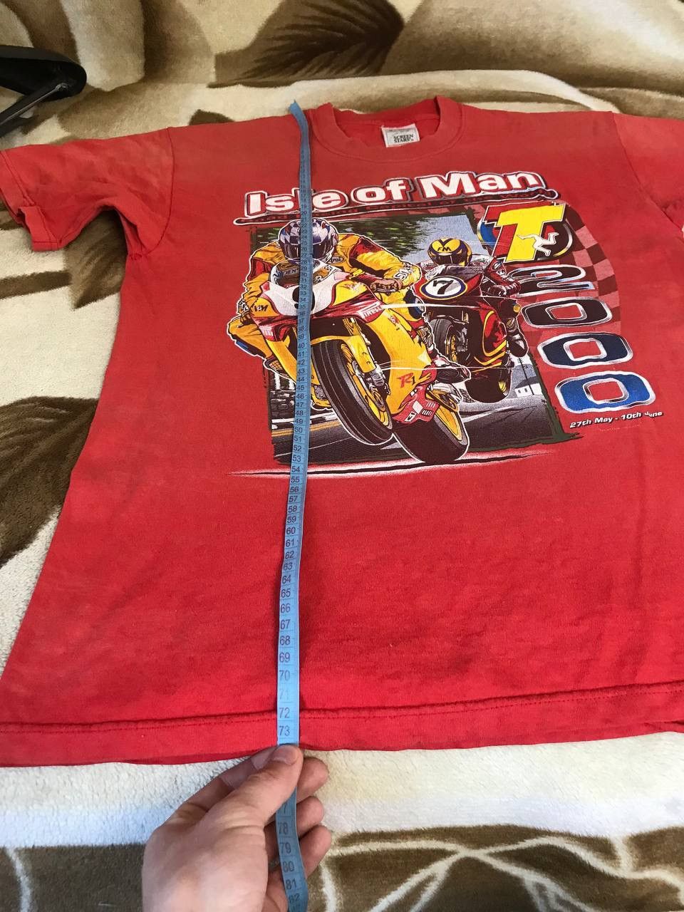 Vintage 🔥 TT Isle Of Man Vintage 2000 Road Races Moto Racing T Shirt Size US M / EU 48-50 / 2 - 16 Thumbnail