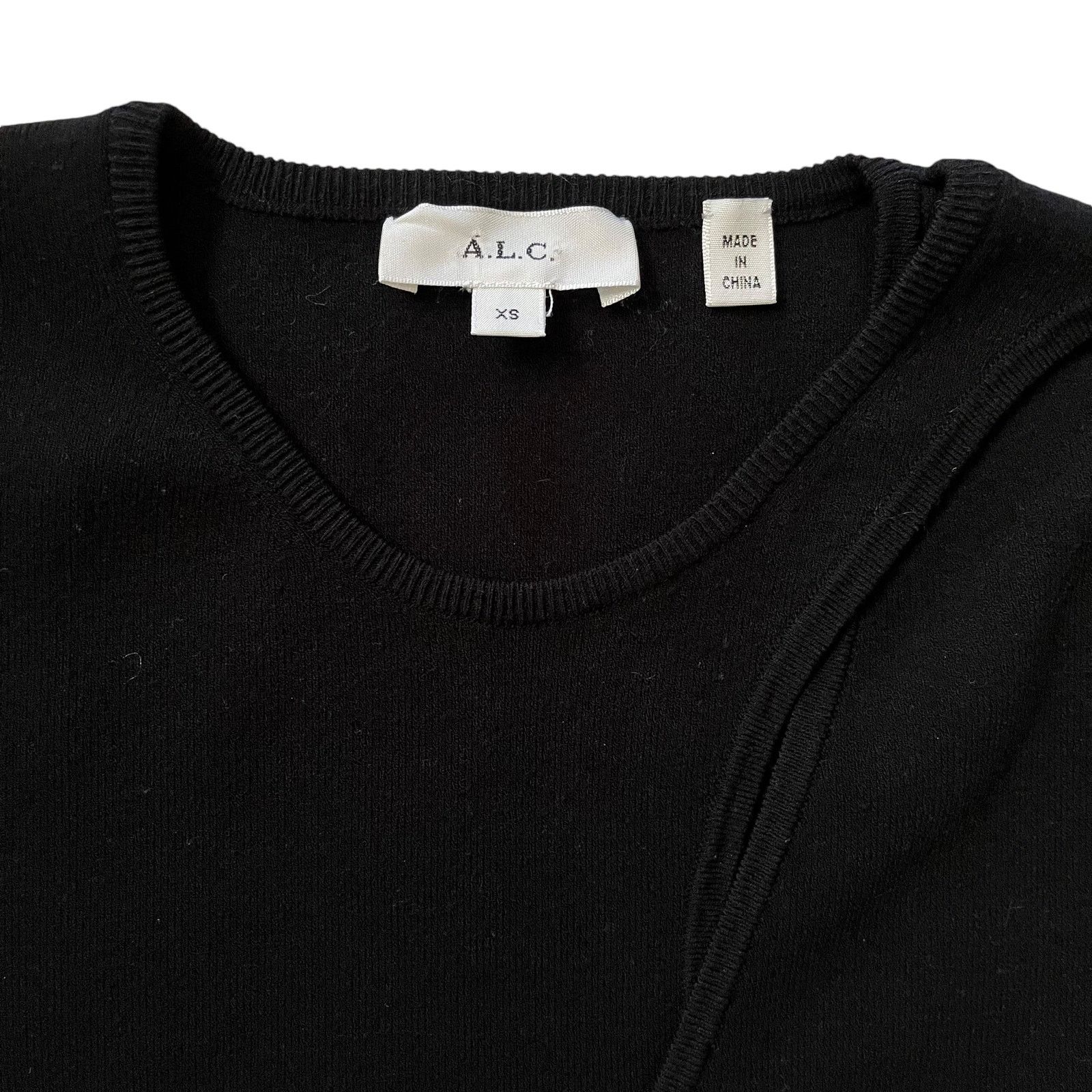 A.L.C. A.L.C. Priya Black Cut-Out Women's Long-Sleeve Knit Top Size XS / US 0-2 / IT 36-38 - 4 Thumbnail