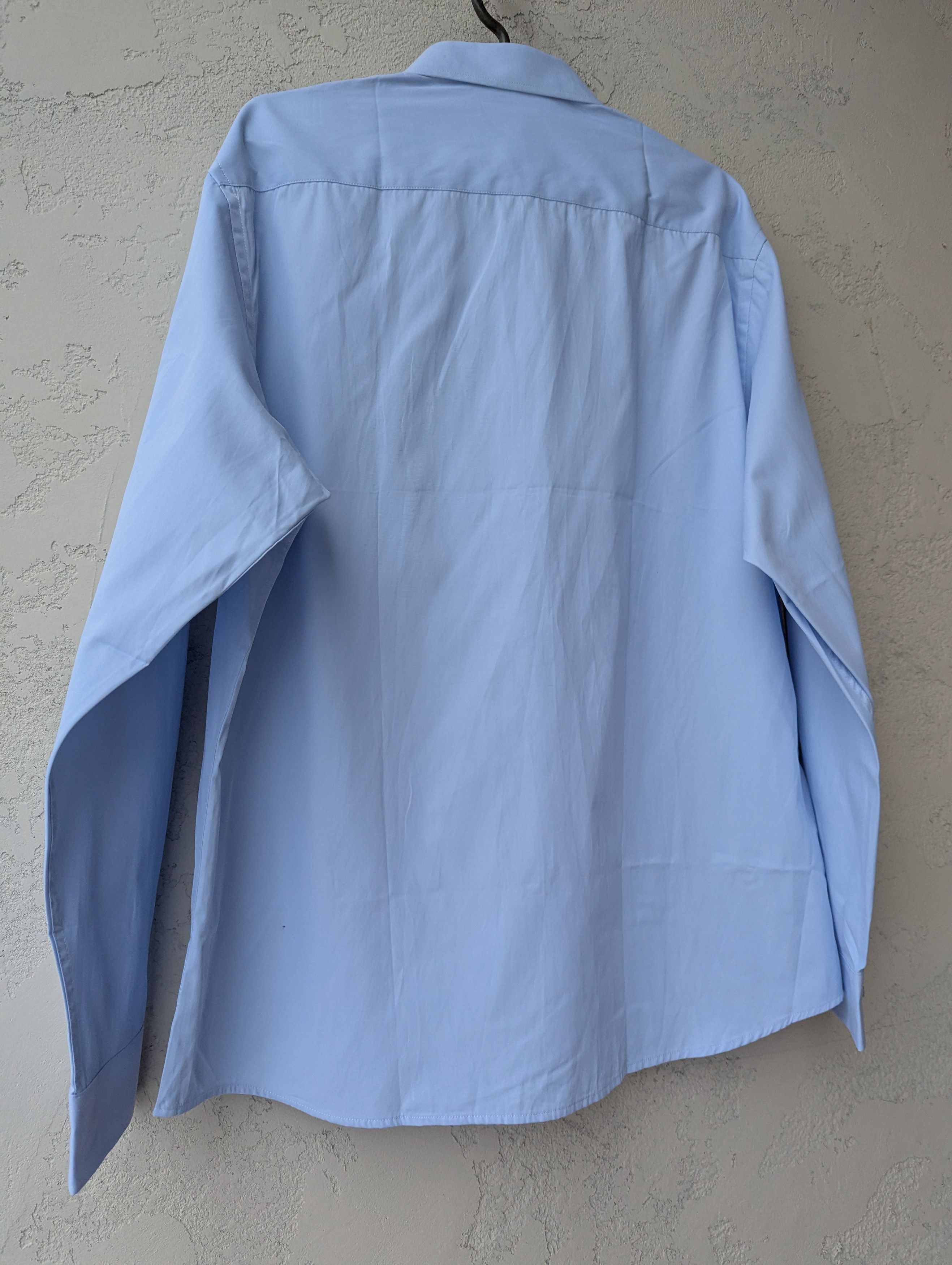 Playboy Playboy Vintage Light Blue Dress Shirt Subtle Bunny Logo Size US XXL / EU 58 / 5 - 16 Thumbnail