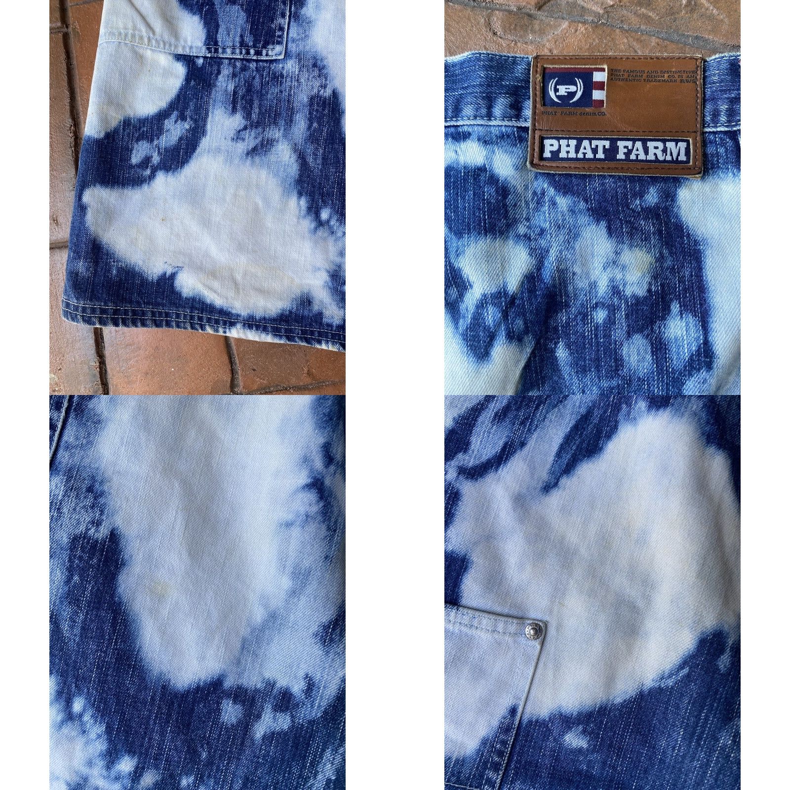 Phat Farm VINTAGE Phat Farm Baggy Long Shorts Size 40 Blue Denim Acid Wash 90s Hip Hop Mens Size US 40 / EU 56 - 9 Thumbnail