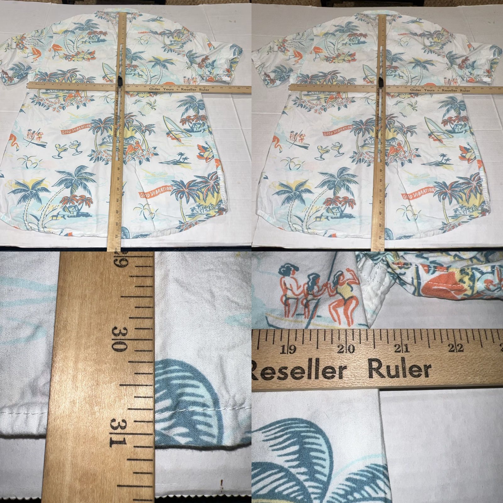 Quiksilver VINTAGE Quiksilver Hawaiian Aloha Windsurfing Outrigger Canoe Club Hula SHIRT Large Yellow Cotton Knit Short Sleeve Button-Down Mens Size US L / EU 52-54 / 3 - 10 Thumbnail