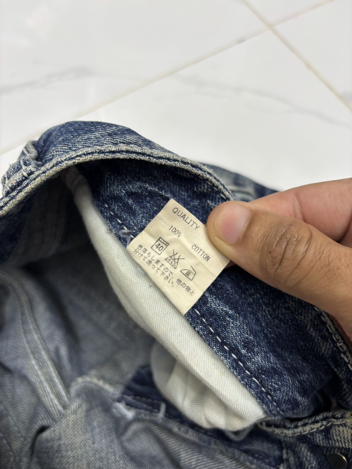 Kapital Cocolulu Slim Regular Clawmark Distressed Denim Jeans Size US 30 / EU 46 - 12 Thumbnail