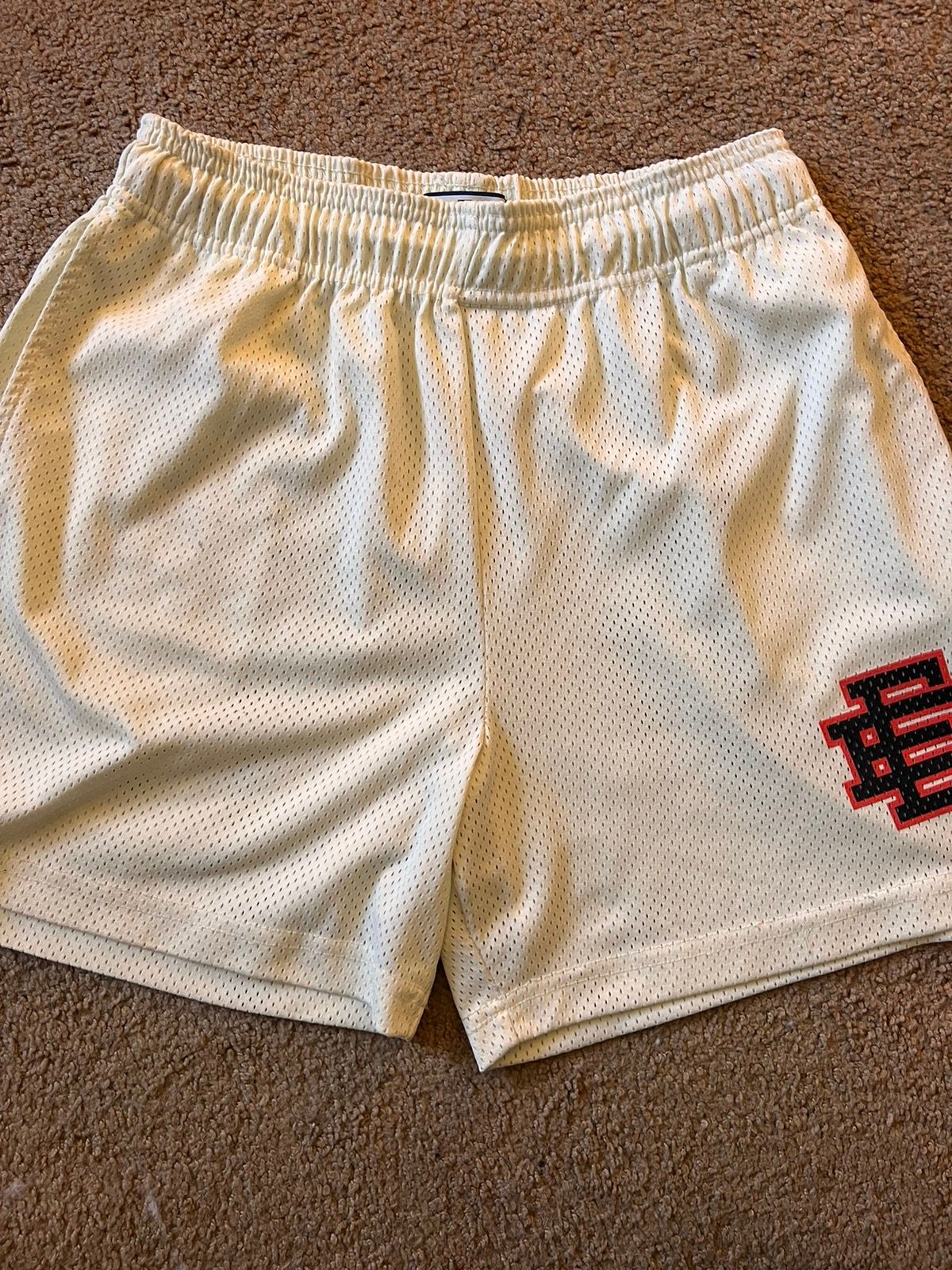 Pre-owned Eric Emanuel Ee Antique White Shorts Large