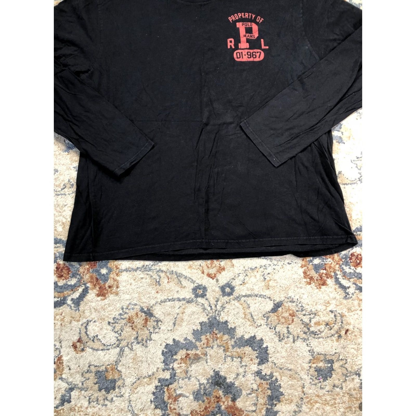 Vintage Polo Jeans Co Shirt Mens 2XL Black Long Sleeve Property Of R L Graphic Tee Size US XXL / EU 58 / 5 - 5 Thumbnail