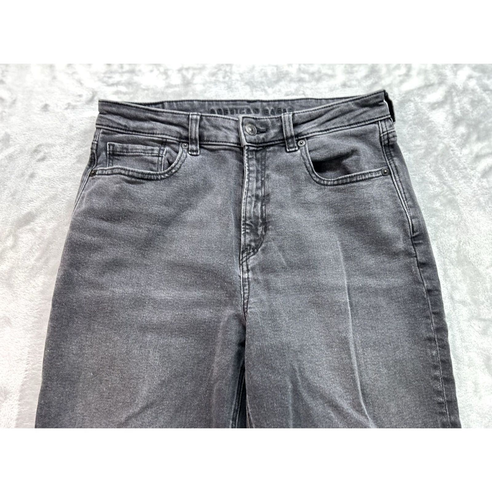American Eagle Outfitters VINTAGE American Eagle Jeans Womens Sz 8 Black Stretch 5-Pocket Regular Zip Fly Denim Beach 90s Hip Hop Punk Rock School Cowboy Size 30" / US 8 / IT 44 - 7 Thumbnail