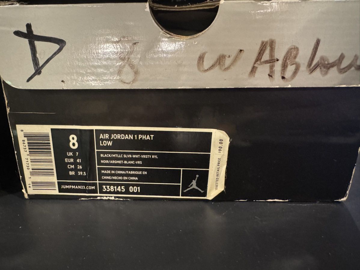 Jordan Brand 8 SHIPS FAST Jordan 1 Phat Low Black Metallic Silver OG SE Size US 8 / EU 41 - 6 Thumbnail