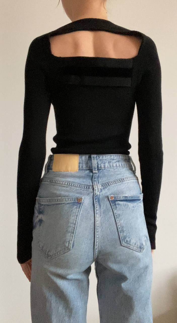 GUCCI Tom Ford FW 2002 Open Chest and Back Wool Top Sweater