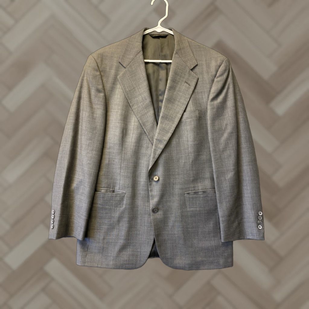 Vintage VINTAGE H Oritsky Suit Mens 40R Gray Wool Two Button Single Breast 36X32 Pants/71-59 Size 40R - 1 Thumbnail