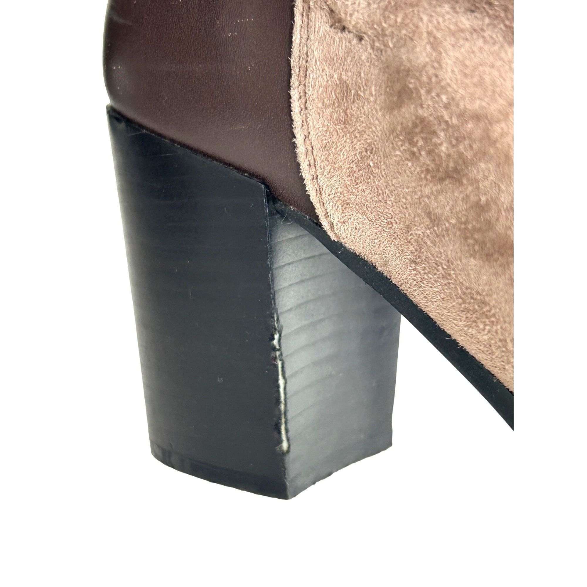 Lands' End Lands’ End Womens Ankle Boots 10 Brown Leather Suede Chunky Size US 10 / IT 40 - 7 Thumbnail