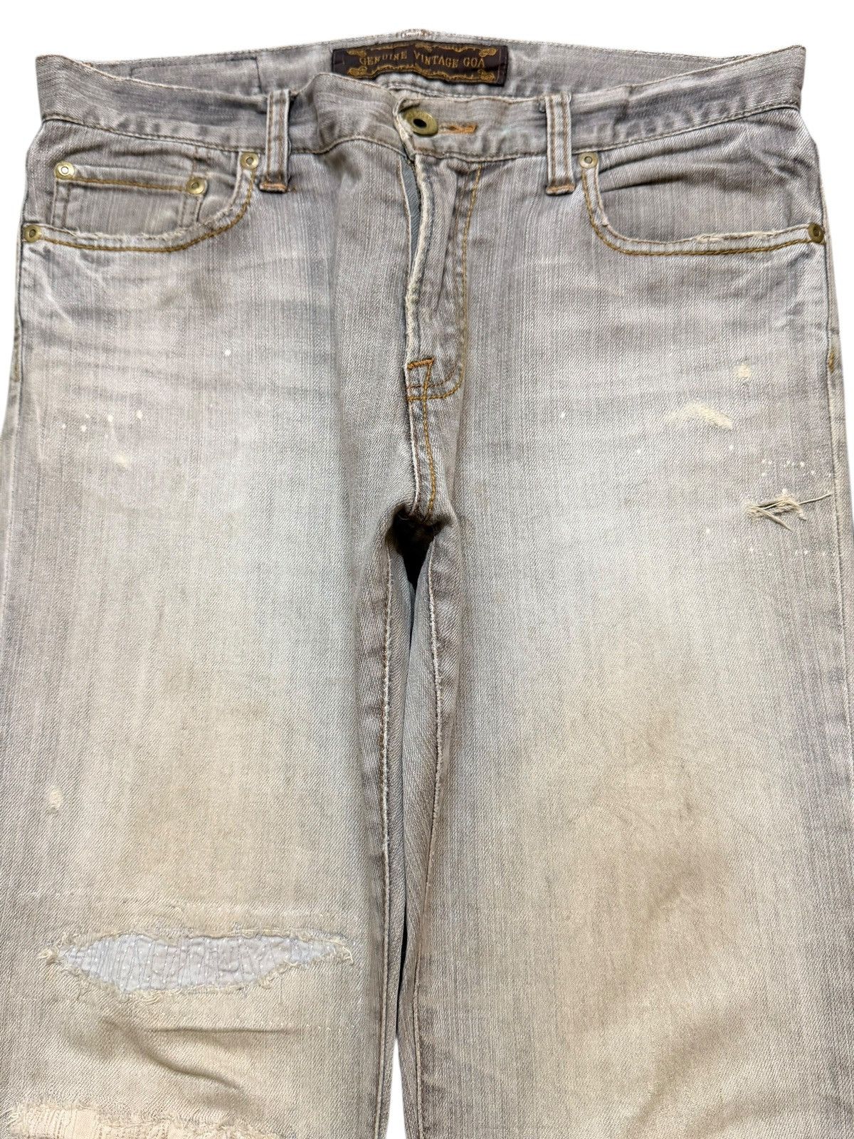 GOA Vintage GOA Mud Wash Faded Style Distressed Style Jeans Size US 30 / EU 46 - 3 Thumbnail