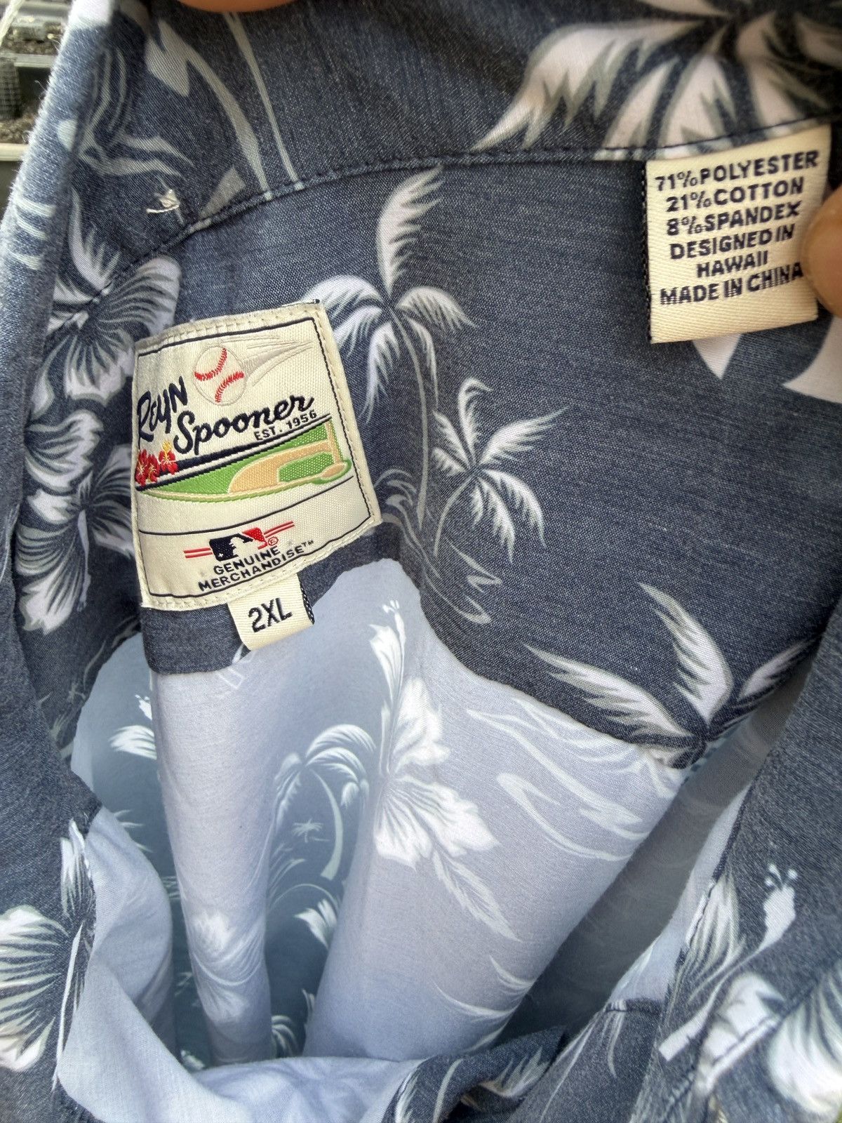 Reyn Spooner Reyn Spooner Men's XXL New York Yankees Aloha Hawaiian Shirt Size US XXL / EU 58 / 5 - 4 Thumbnail