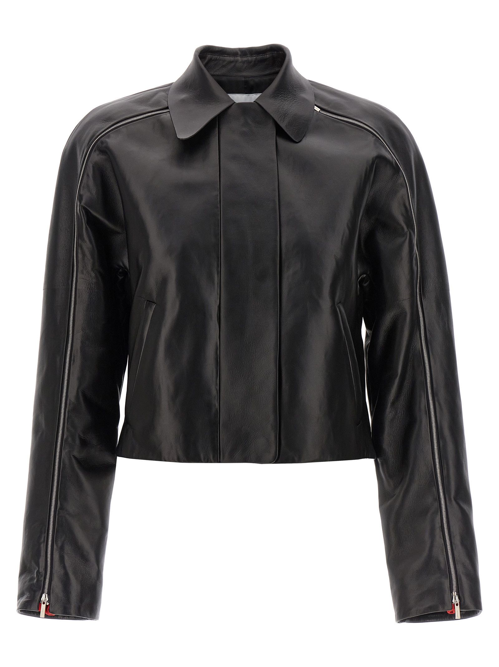 Salvatore Ferragamo Leather Blouson Size XS / US 0-2 / IT 36-38 - 1 Thumbnail