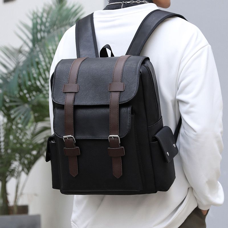 Japanese Brand PU Leather Backpack Size ONE SIZE - 1 Thumbnail