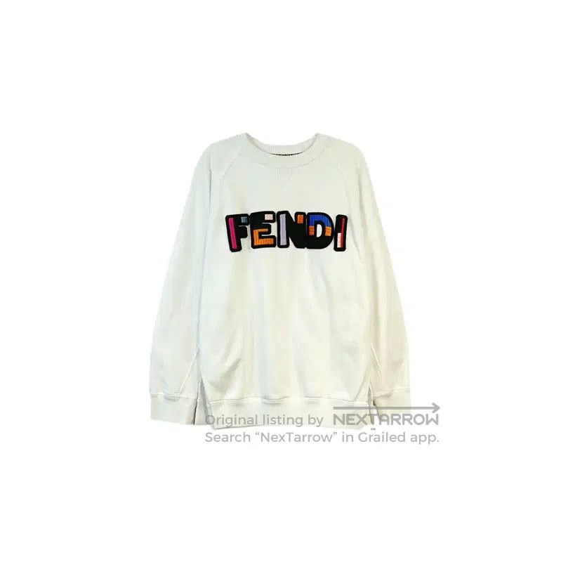 Fendi Fendi Spring Autumn White Cotton Sweatshirt . Size M / US 6-8 / IT 42-44 - 1 Thumbnail