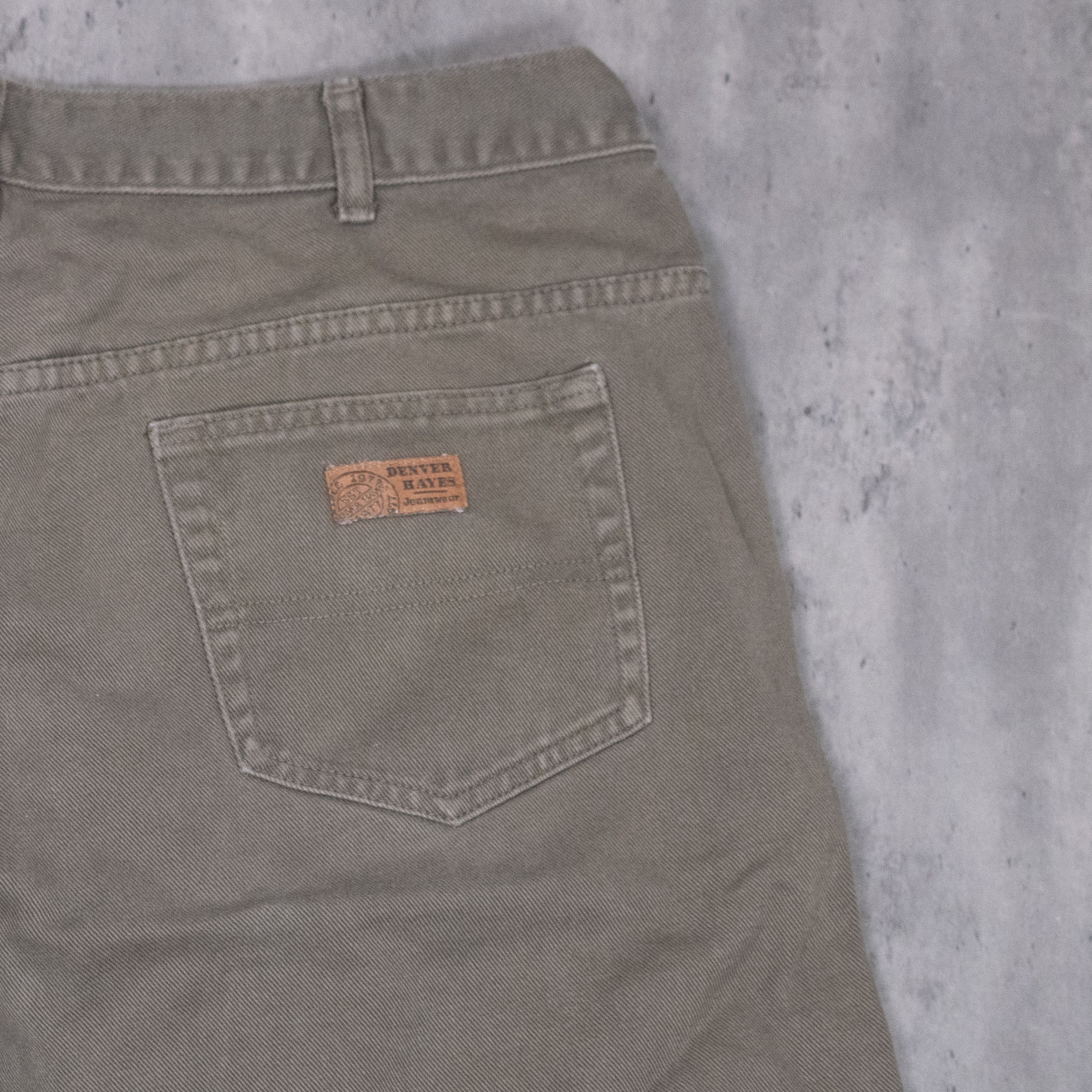 Denver Hayes × Vintage Vintage 1990’s Denver Haynes Baggy Denim Olive Green Shorts Size US 36 / EU 52 - 7 Thumbnail