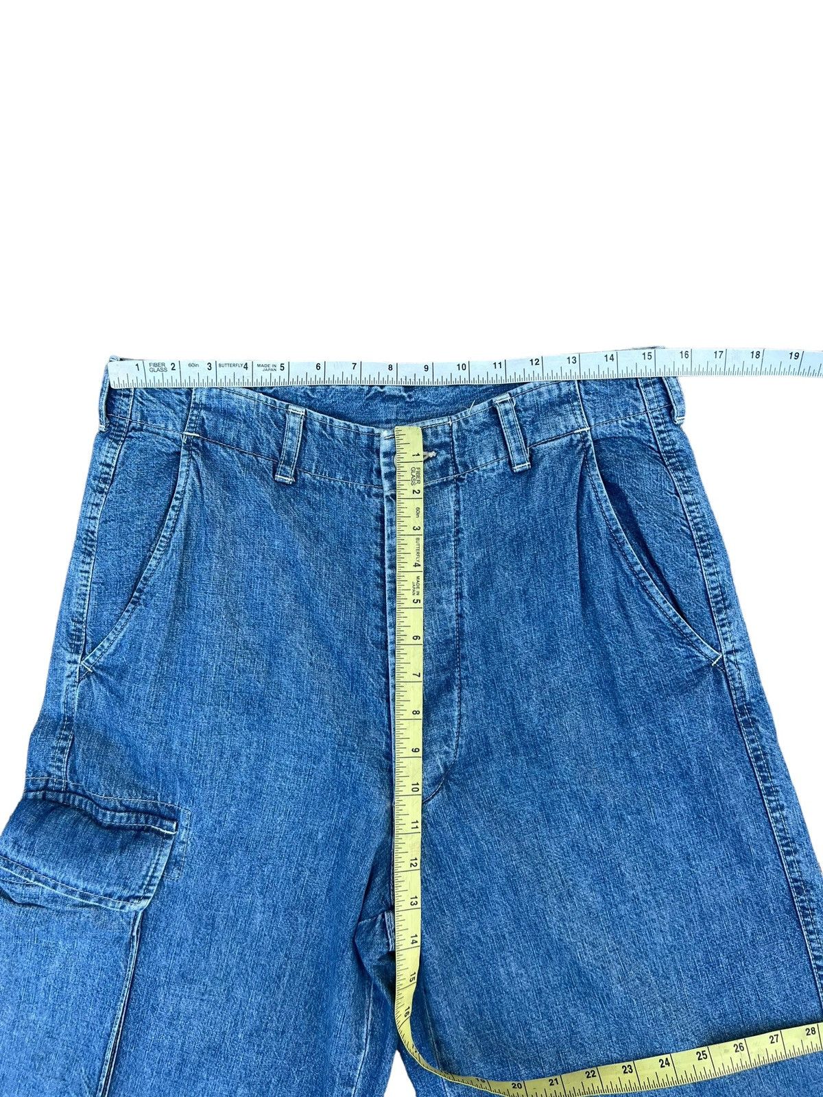 Vintage Vintage Acoustic Japan Faded Blue Denim Cargo Trouser Pant Size US 30 / EU 46 - 3 Thumbnail