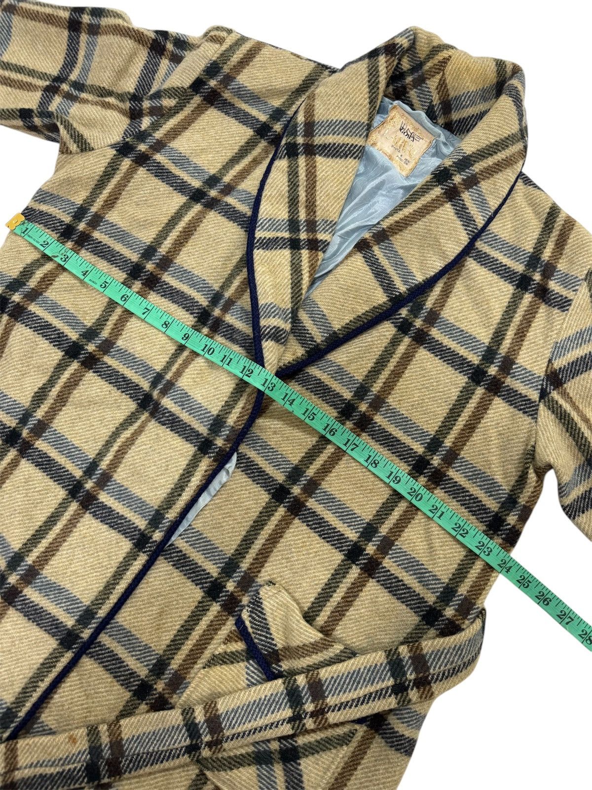 Japanese Brand × Vintage JAPANESE DESIGN LARVAL NOVA CHECK STYLE LONG JACKET Size L / US 10 / IT 46 - 14 Thumbnail