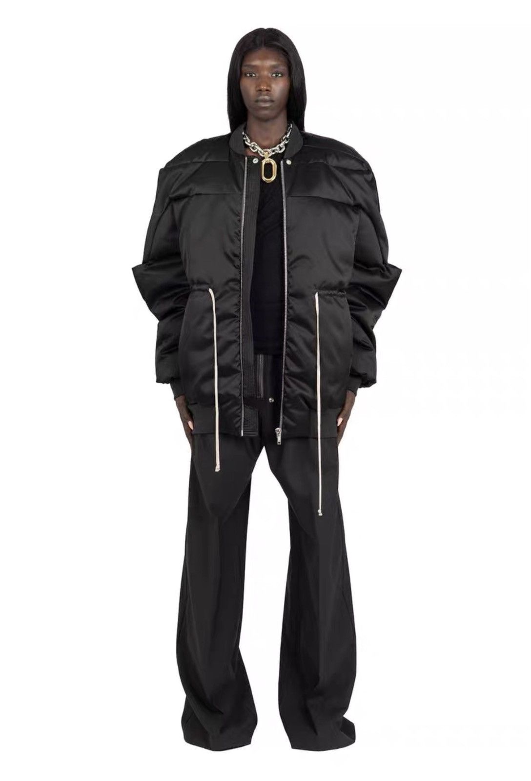 Rick Owens Rick Owens 22FW Waist Corset Panel Down Jacket Size US M / EU 48-50 / 2 - 6 Thumbnail