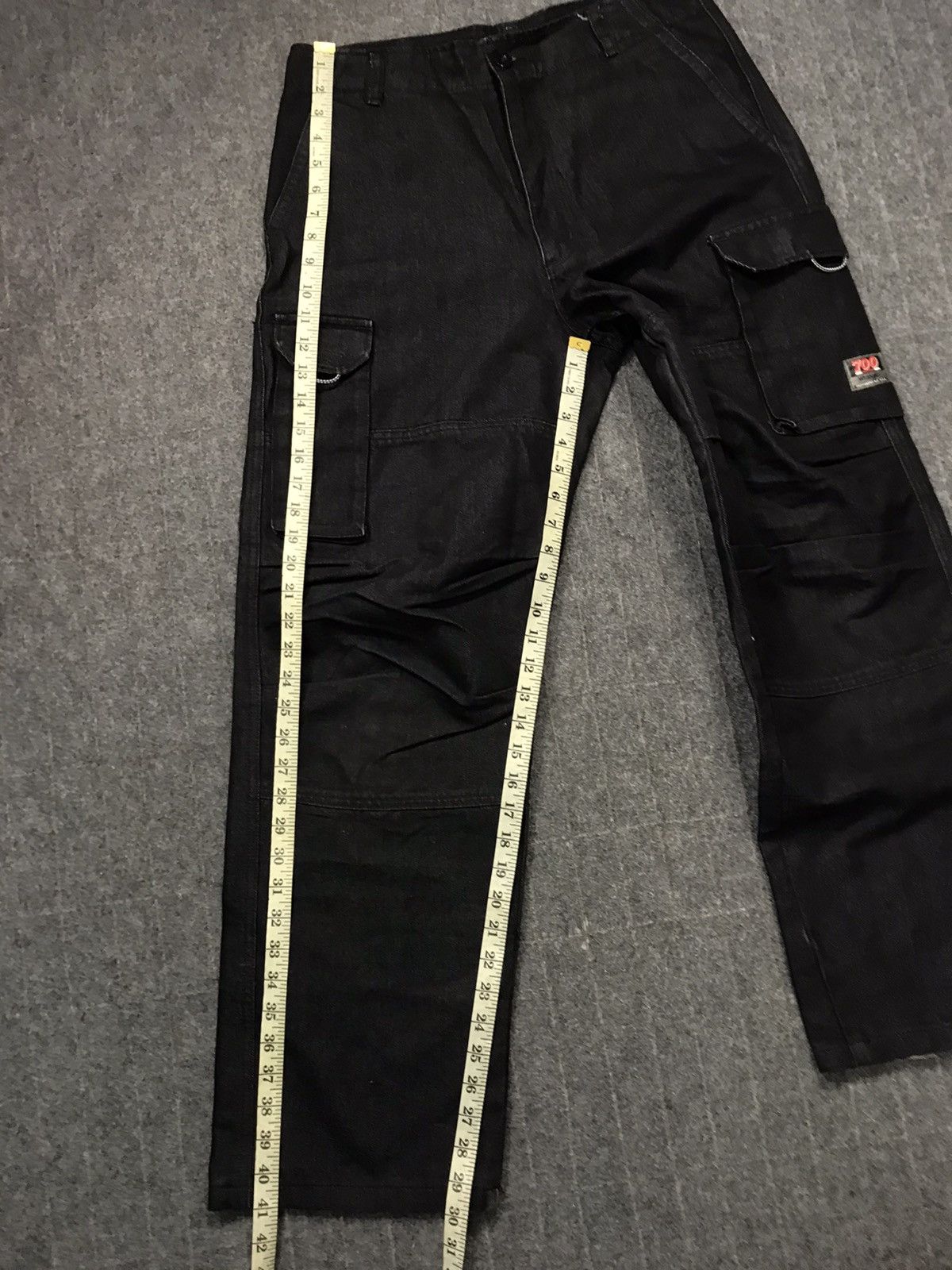 Japanese Brand Wrangler 700 Series Multipockets Denim Baggy Super Black Size US 32 / EU 48 - 10 Thumbnail