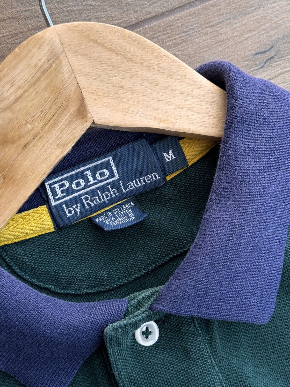 Lauren Ralph Lauren × Polo Ralph Lauren × Vintage Vintage Polo Ralph Lauren Royal Green Big Logo Polo Shirt Size US M / EU 48-50 / 2 - 6 Thumbnail